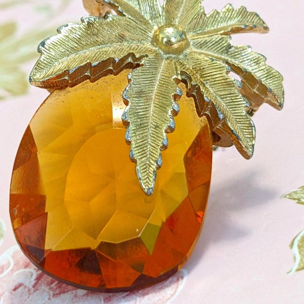SARAH COVINGTON AMBER  BROOCH & PENDANT   NWOT